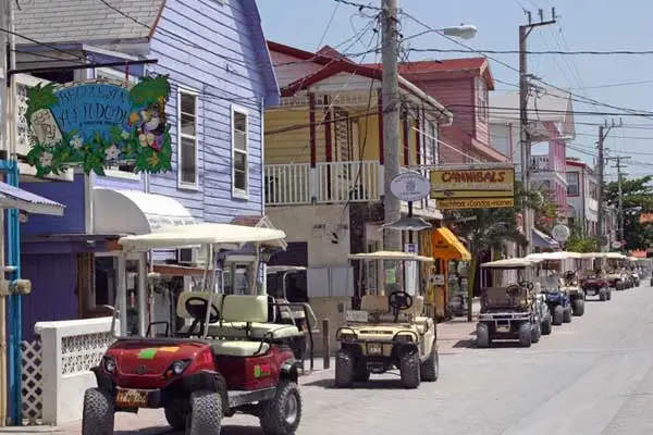 Mike’s new restaurant is in San Pedro, Ambergris Caye, where golf carts are the closest thing you’ll find to traffic.