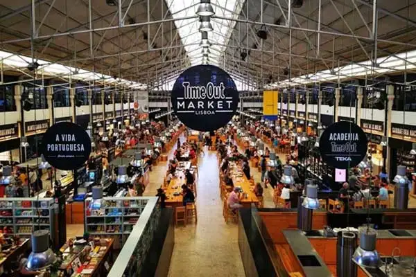 Lisbon's Time Out Market, which has turned an abandoned factory into a huge food market is just one example of regeneration in the city.