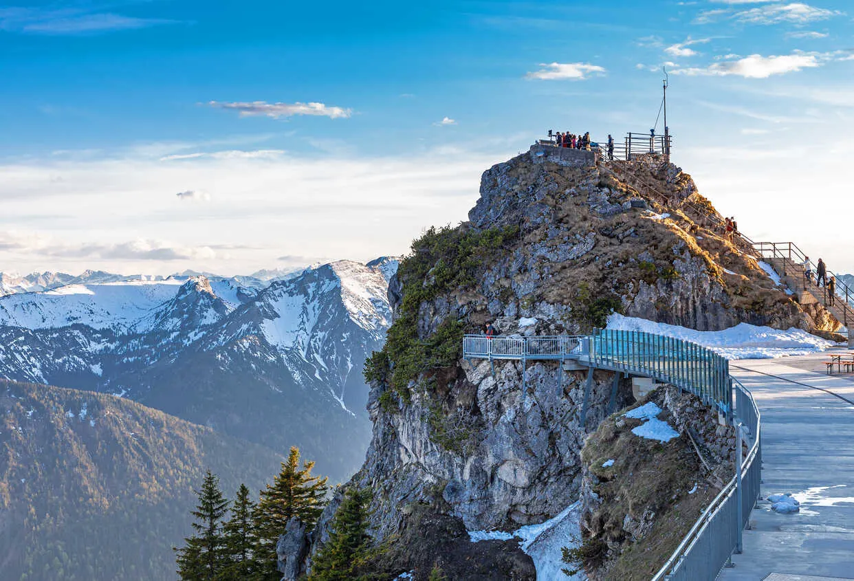 Sky-high views and crisp air from the Wendelstein summit platform.