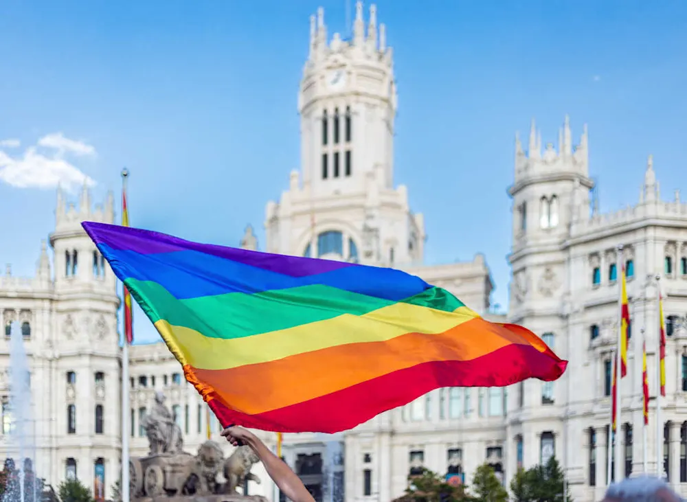 Celebrating at Europe’s largest Pride parade in Madrid.