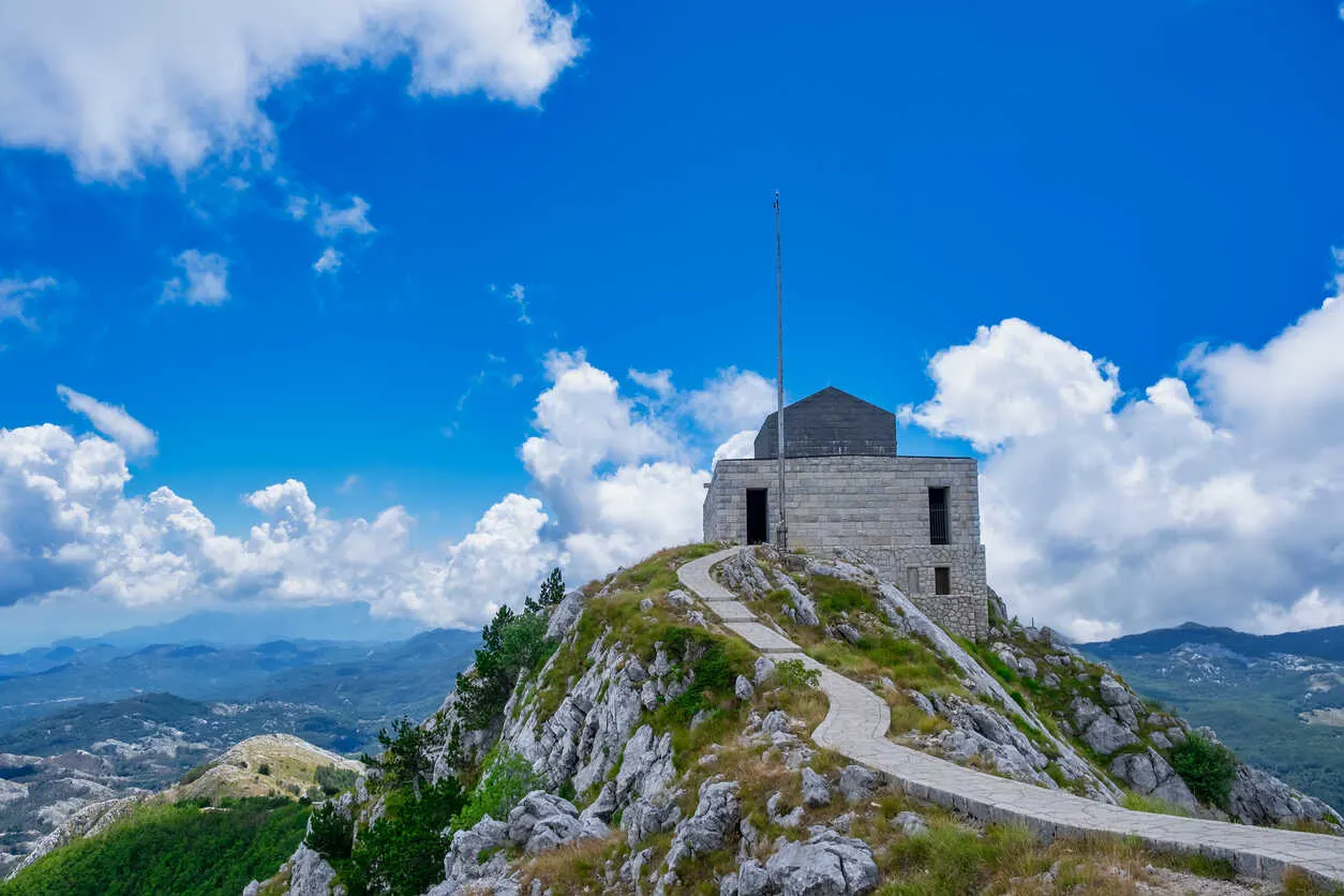 The awe-inspiring Njegoš Mausoleum, perched atop Mount Lovćen. 