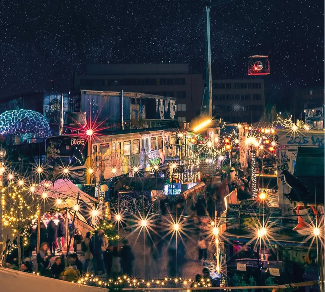 This artsy winter festival blends neon lights, music, and quirky handmade goods.
