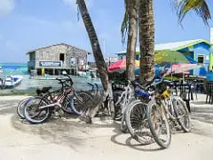 You won't need a car on the island of Ambergris Caye. The best way to get around the island is a bicycle.