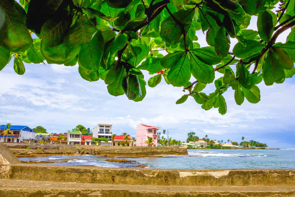 Colorful seaside homes line Limón’s coast, where Caribbean views and everyday life meet at the water’s edge.