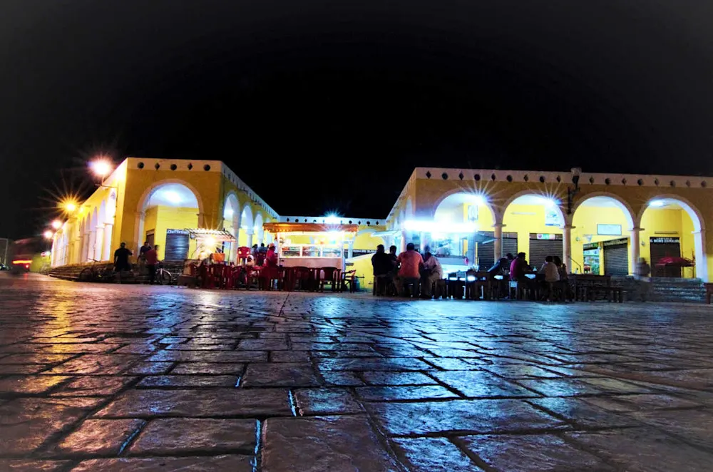From tacos and mango popsicles to handmade weavings, Izamal’s plaza is full of local flavor.