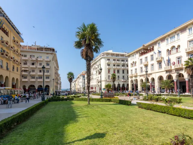 Aristotelous (Aristotle) Square in center of Thessaloniki.