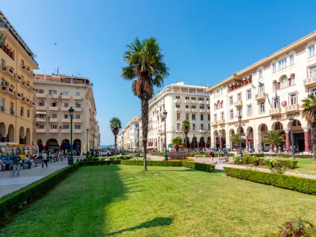 Aristotelous (Aristotle) Square in center of Thessaloniki.