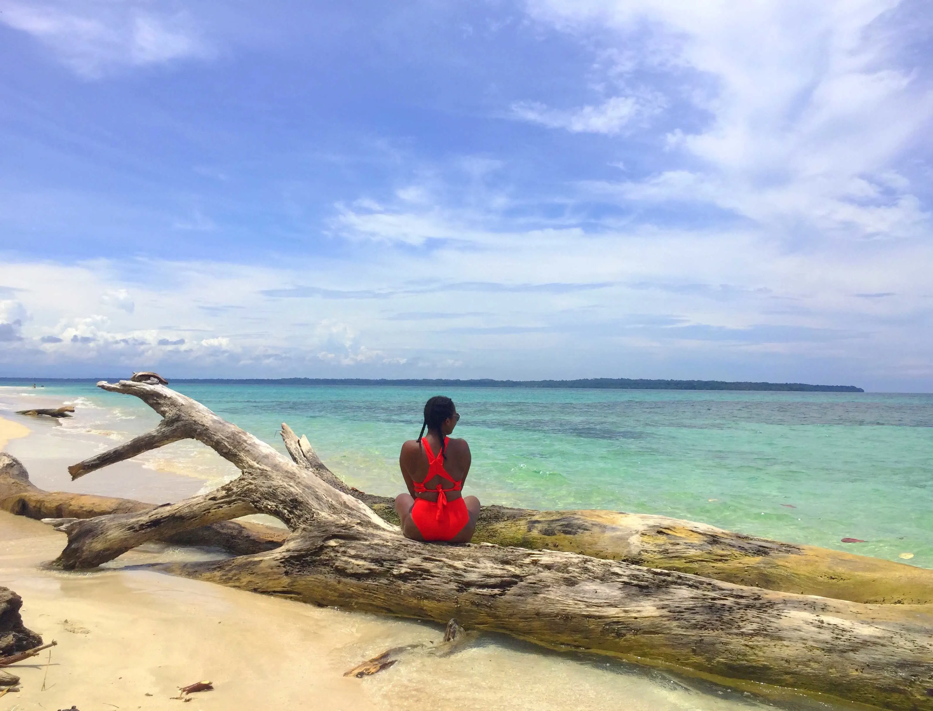 Rosie takes in the peaceful views of Cayo Zapatilla.