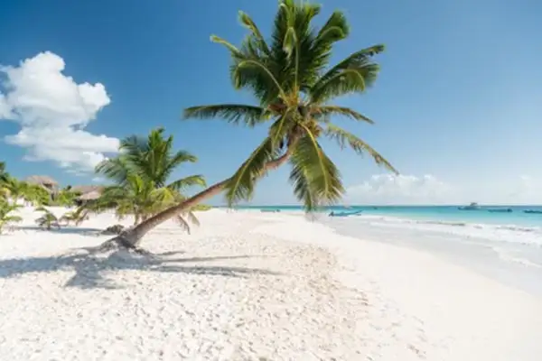 Tulum has miles of pristine white-sand beaches lapped by turquoise Caribbean water.