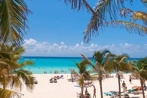Playa del Carmen features white-sand beaches and azure waters.