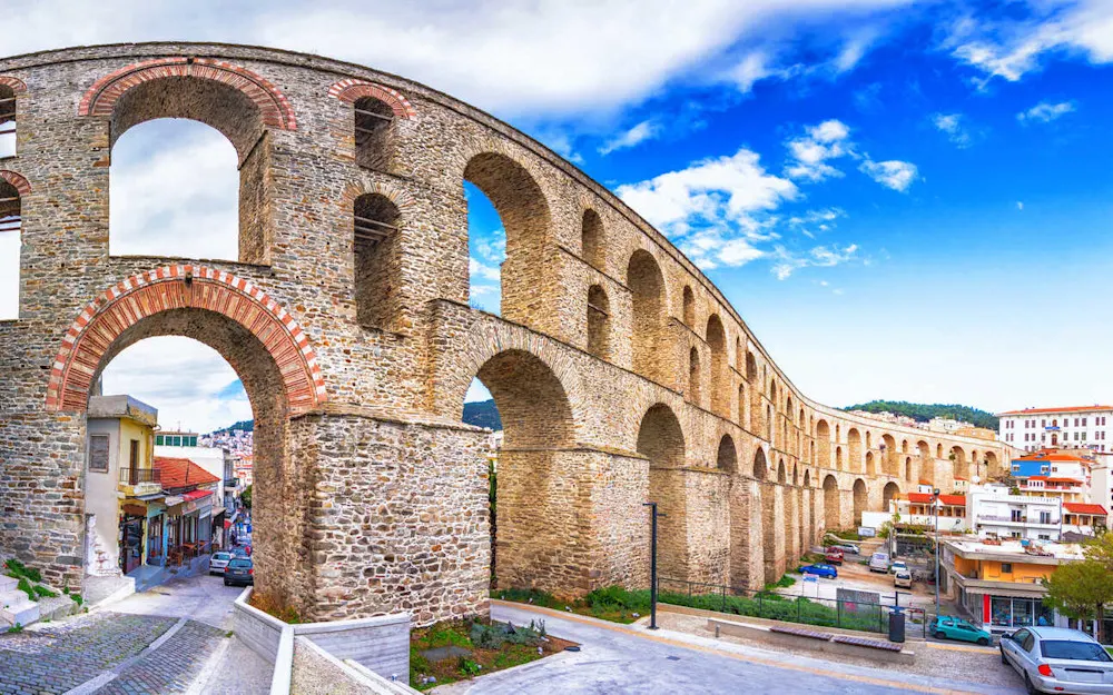 Climb to the Fortress of Kavala for panoramic views of the city and bay.