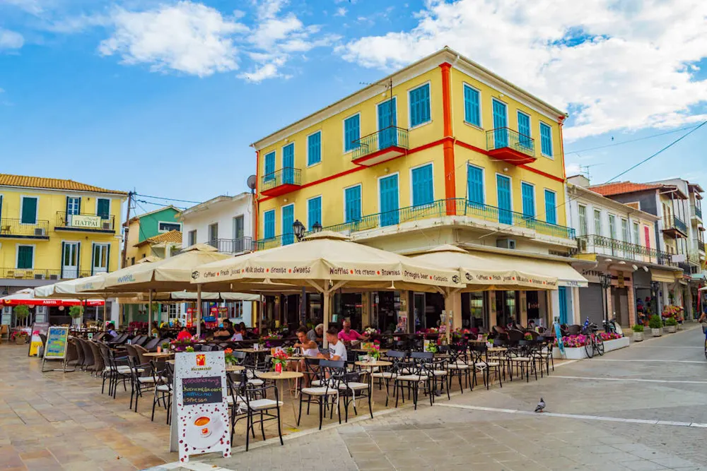 Taste Lefkada’s local flavors—fresh seafood, ladopita, and riganada.