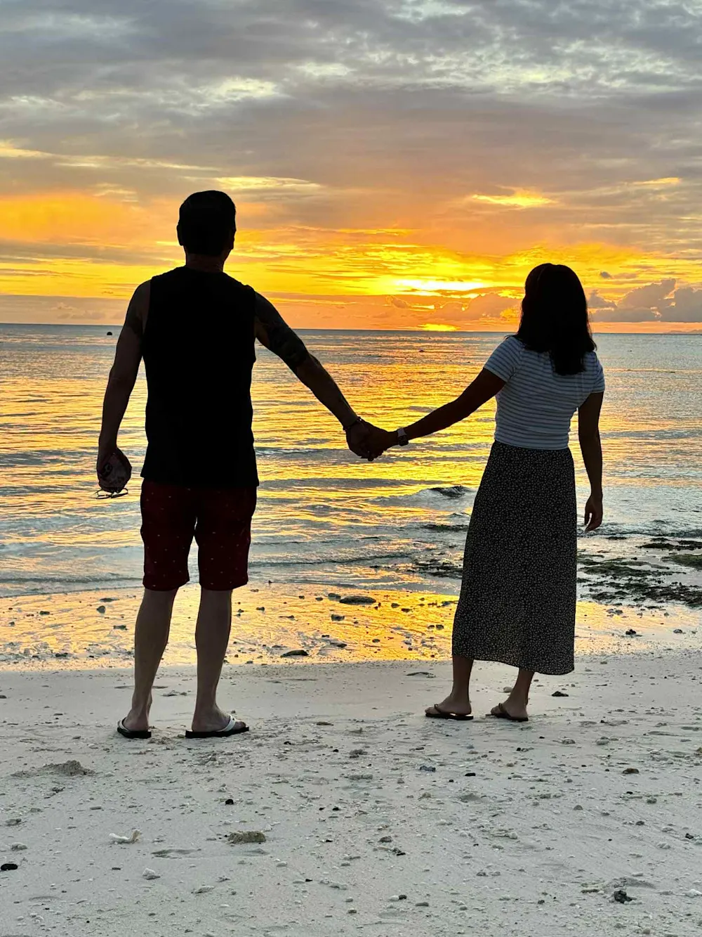 Brian and Jesa enjoying island life on one of the Philippines’ many scenic beaches.