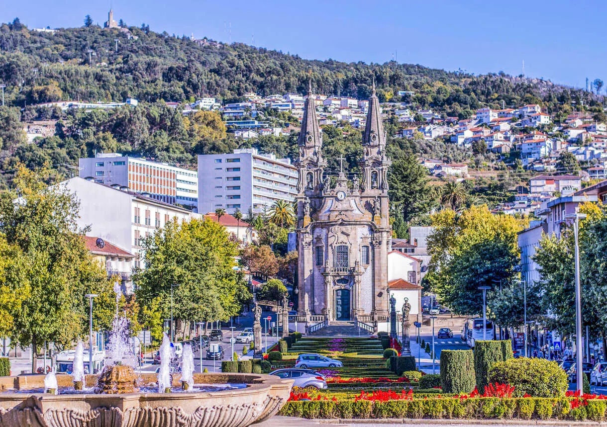 Birthplace of Portugal with a castle and preserved medieval core.