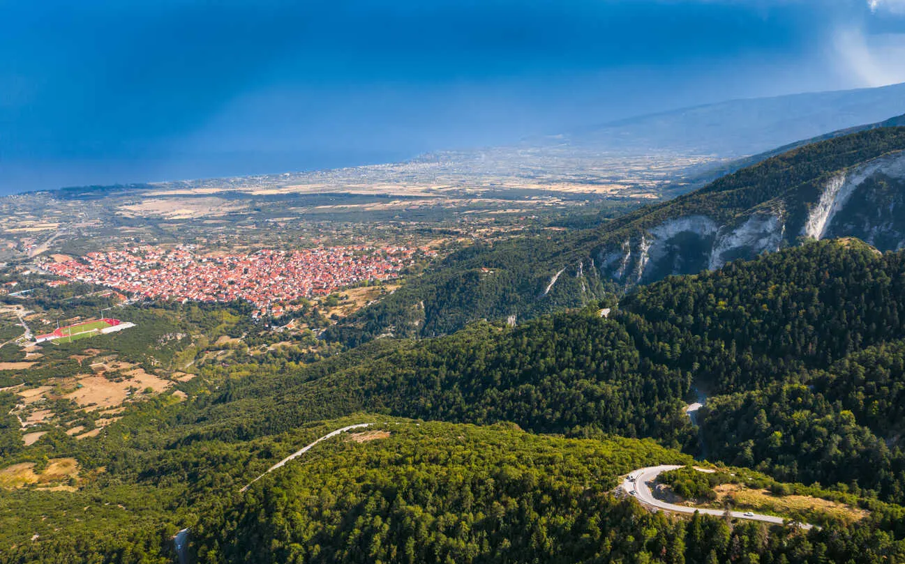 Mountain trails and sea views meet in Litochoro.