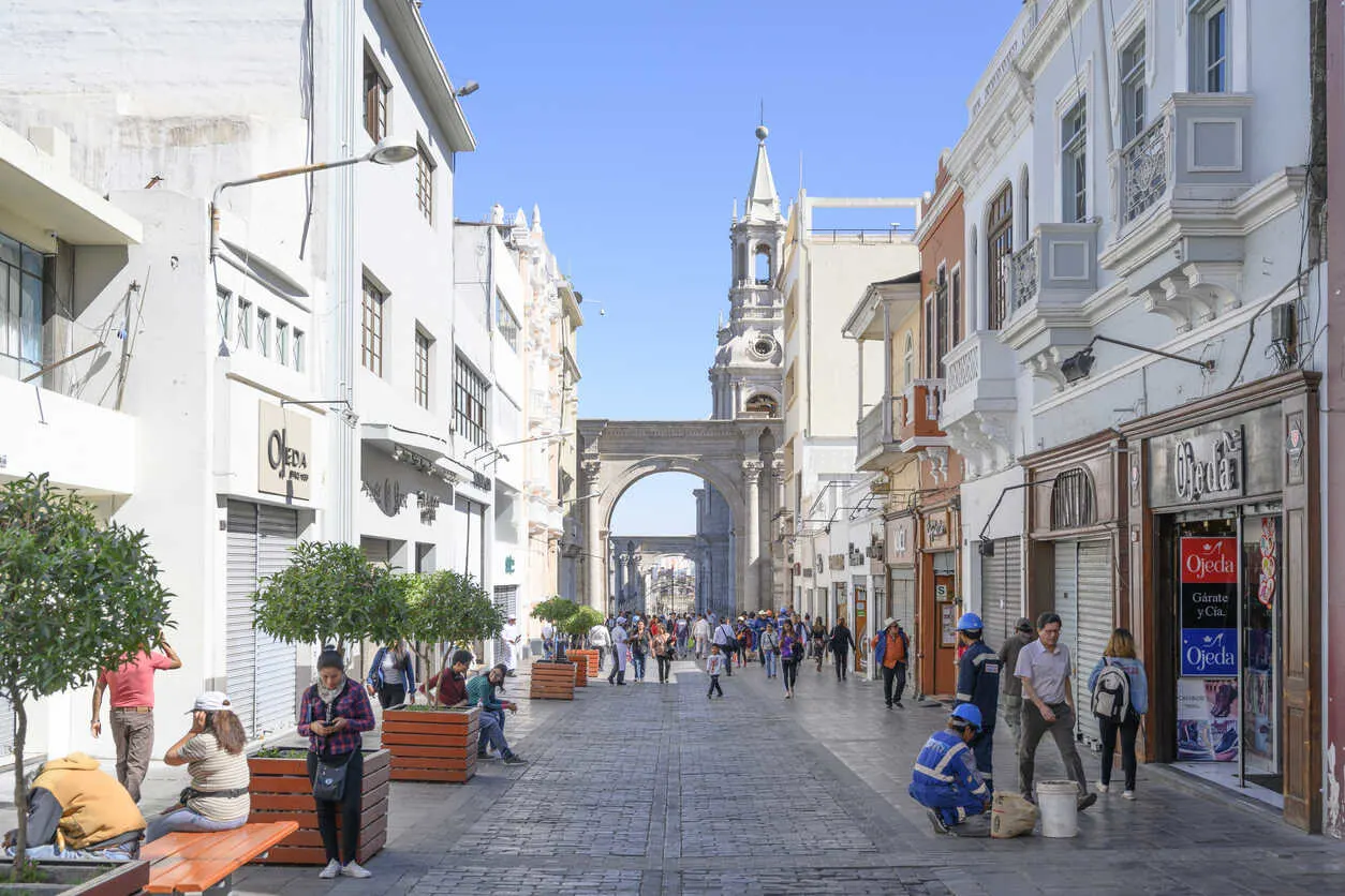 Known as Peru’s “White City,” Arequipa combines sunshine, affordability, and colonial charm.