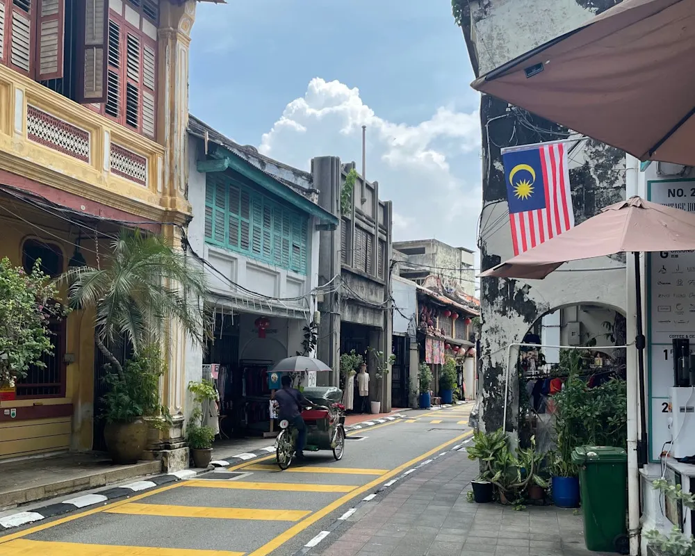 A glimpse of Penang’s heritage streets, where old meets new.