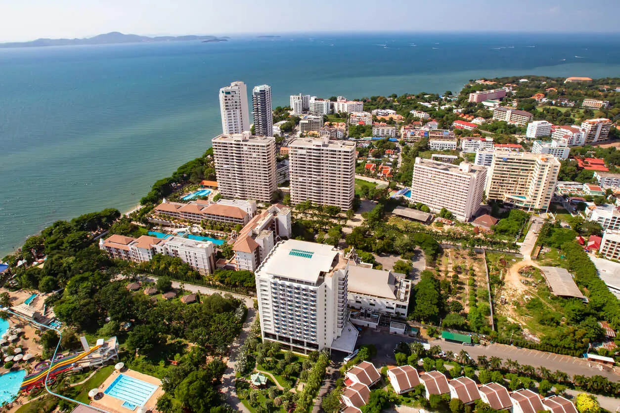 Aerial view of Pattaya, where writer Bart Walters resides.