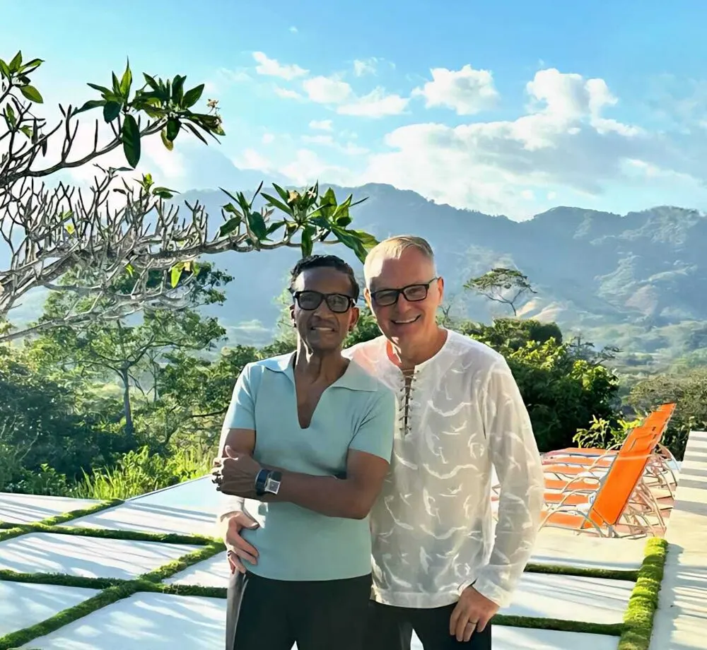 Michael and Daryl enjoying the mountain views from their home in the hills of Costa Rica.