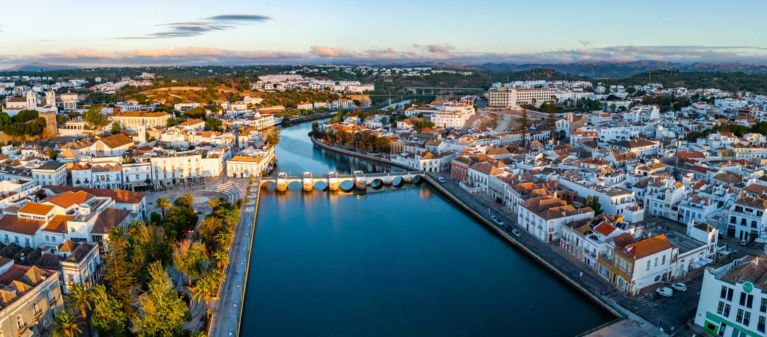 Riverside Algarve town known for churches and azulejos.