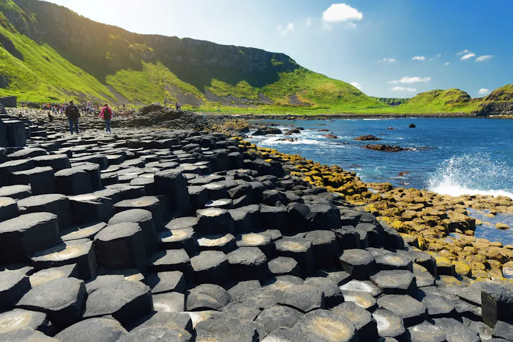 Giant’s Causeway: A natural wonder of basalt columns shaped by ancient volcanic activity.