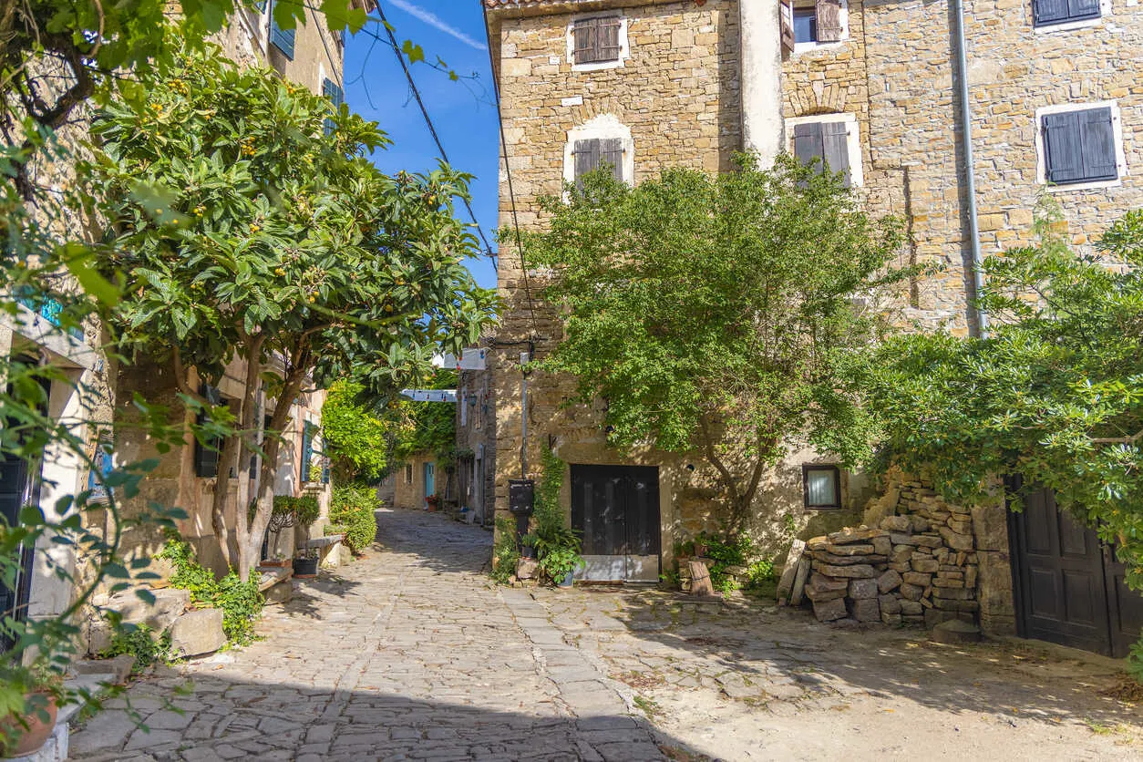 Grožnjan’s cobbled lanes.