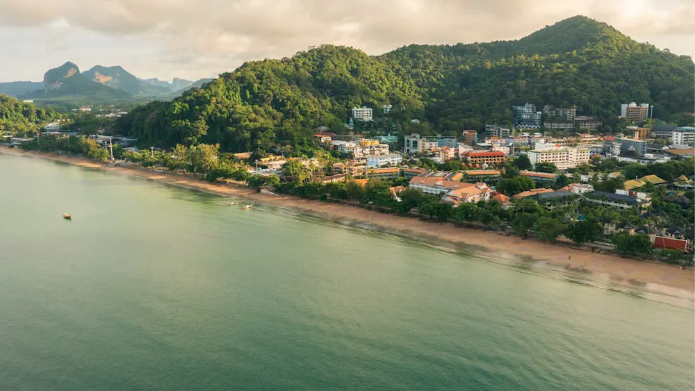 Krabi offers affordable seaside living, with homes under $1,200 per month.