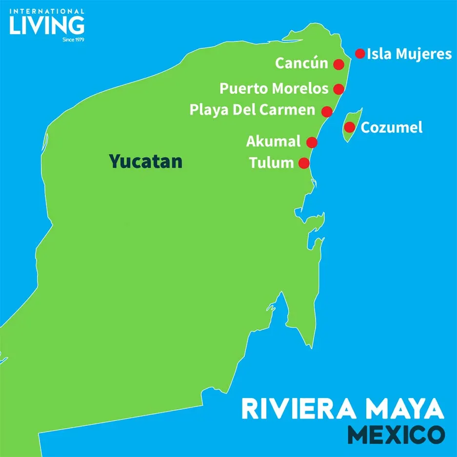 Map of the Riviera Maya