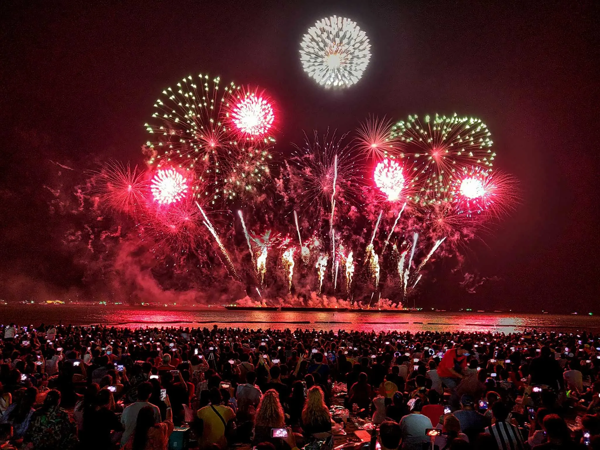 The Pattaya Fireworks Festival lights up the night sky with vibrant displays.