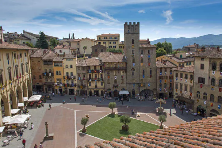 Experience the historic charm of Piazza Grande in Arezzo, a beautiful Renaissance square.