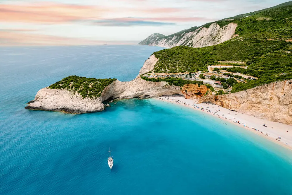 Porto Katsiki’s turquoise waters and white cliffs make it world-famous.