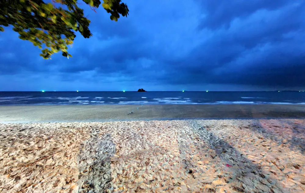 Mae Phim’s quiet, four-mile beach is clean, scenic, and a favorite of locals and low-key expats.