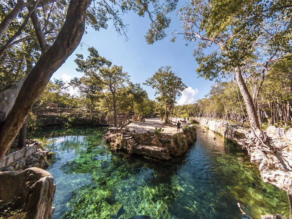 Cenote Zaci offers a refreshing escape in the heart of the city.