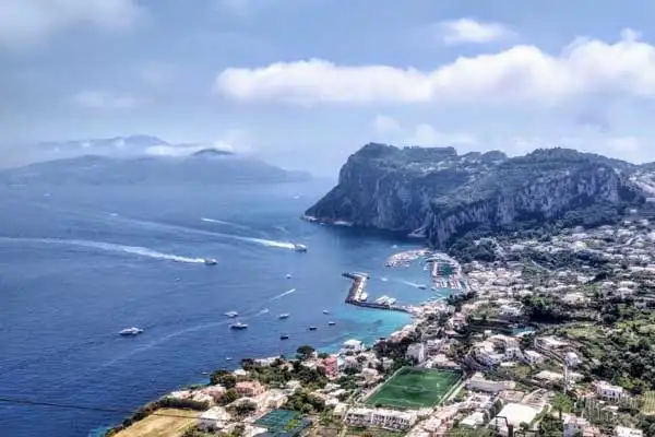 Yachts and ferries constantly pour in and out of Capri's Marina Grande, a hive of activity.