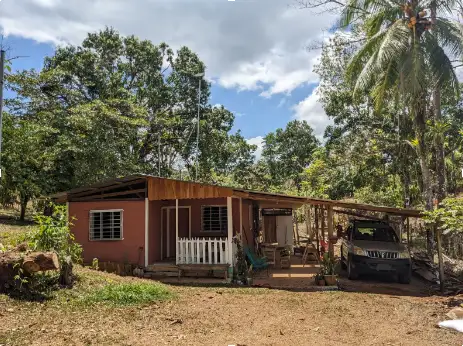 Ben's beautiful 53-acre farm in Costa Rica, purchased for $175k, is nestled amidst lush greenery.