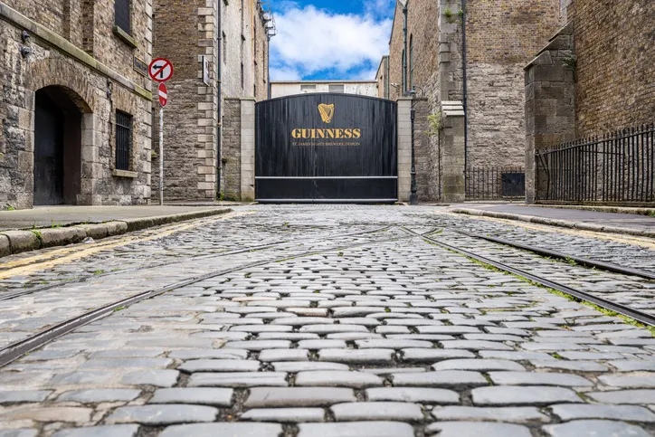 The iconic gate to the Guinness Brewery in Dublin.