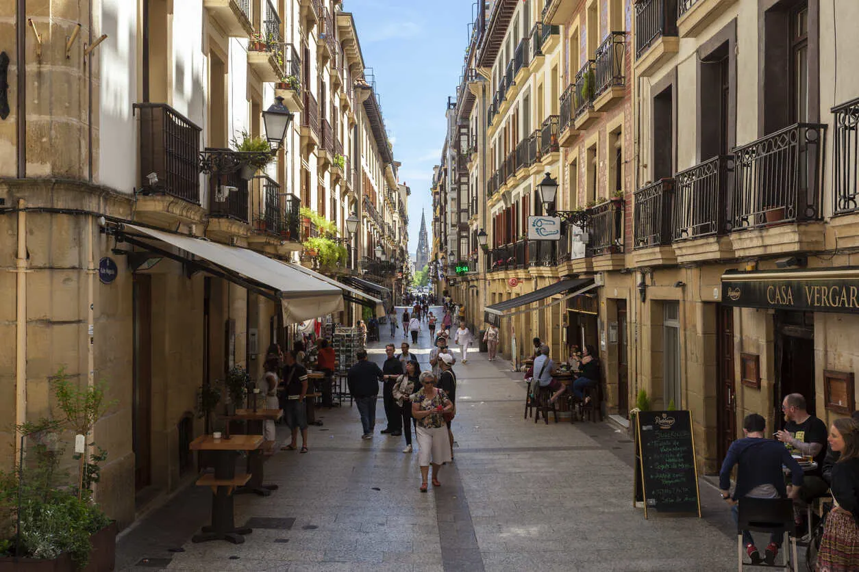 Charming streets of San Sebastián’s old town, where history meets vibrant culture in the heart of Spain's Basque Country.