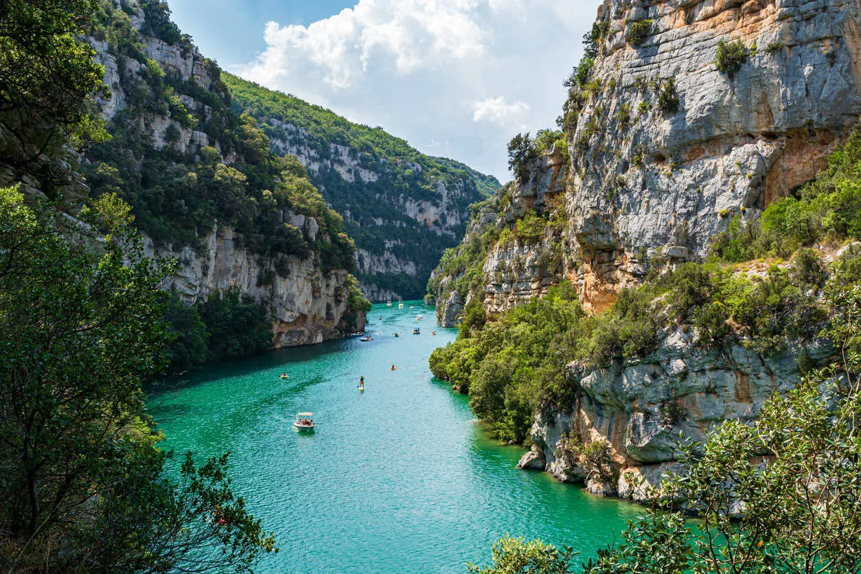 Gorges du Verdon: France's largest river canyon with stunning turquoise waters and dramatic cliffs.