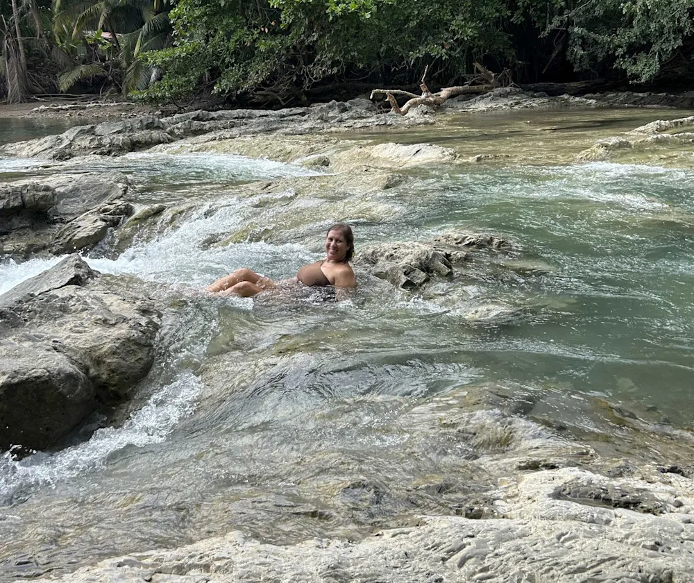 Hidden jungle pools and rapids near Cabuya.