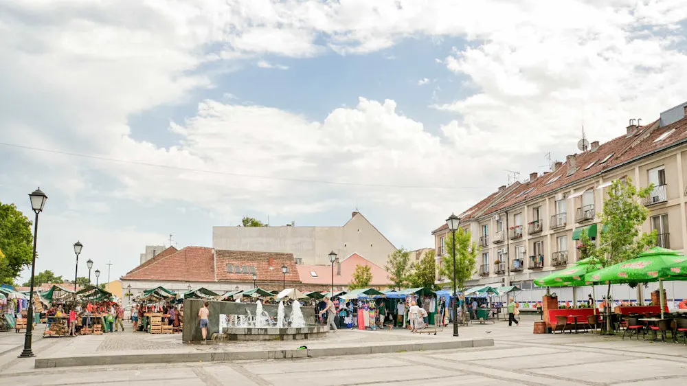 A lively spot for fresh produce, local goods, and bargains.