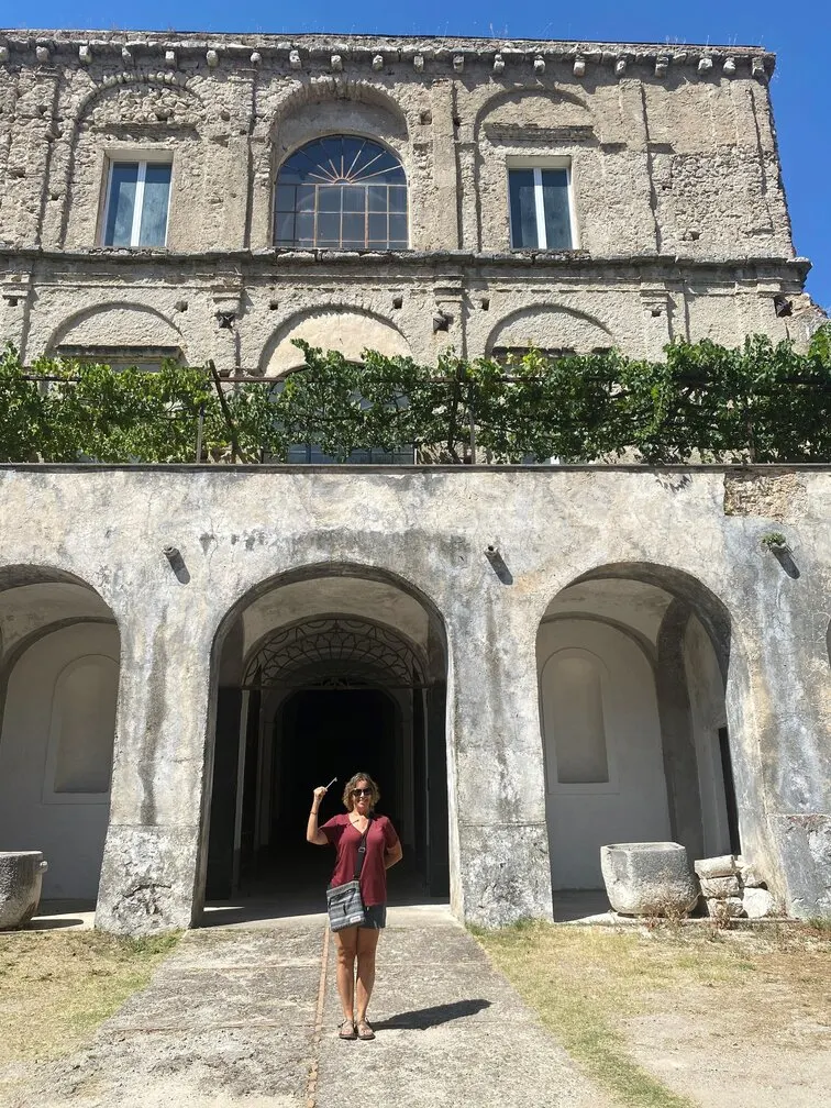 "My ancestral castle" - Castello Macchiaroli in Teggiano, Cindy's family's historic village.