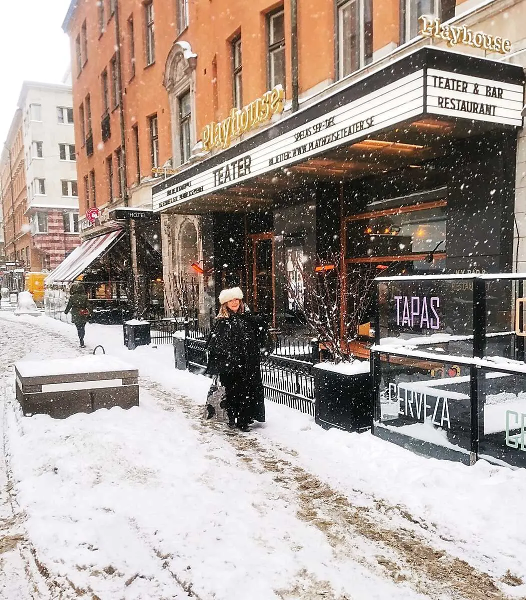 Tricia in Stockholm, adapting to a very different climate.