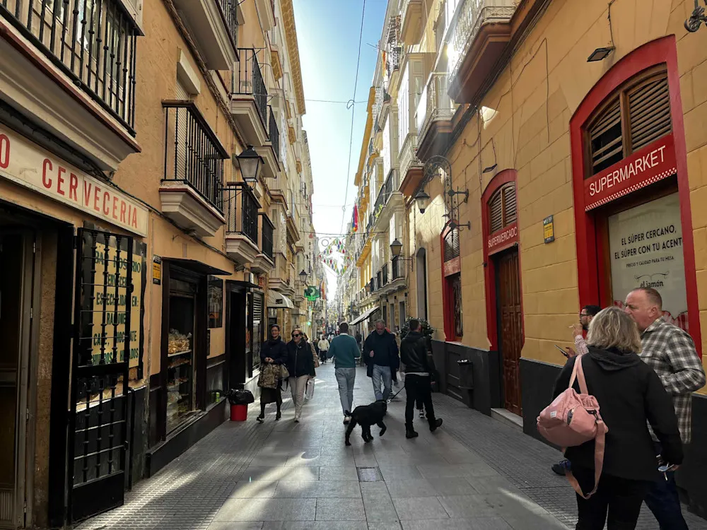 Lively plazas bring locals together in Cadiz’s charming old town.