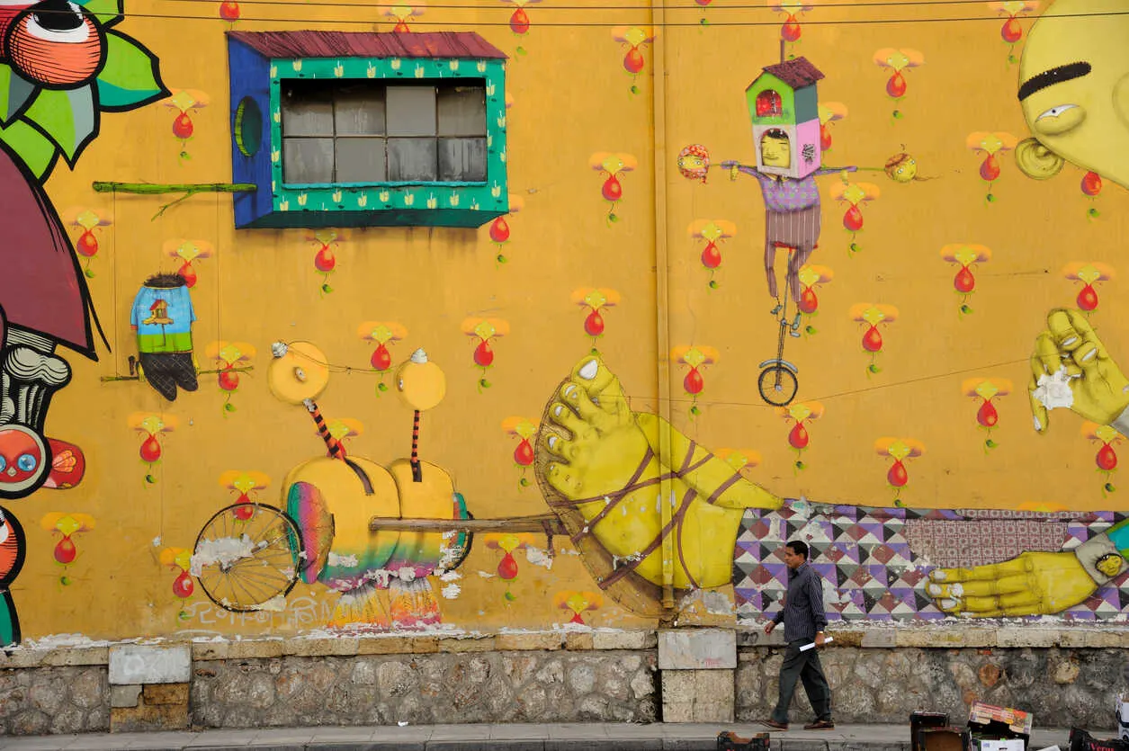 Colorful murals add life to Athens' streets.