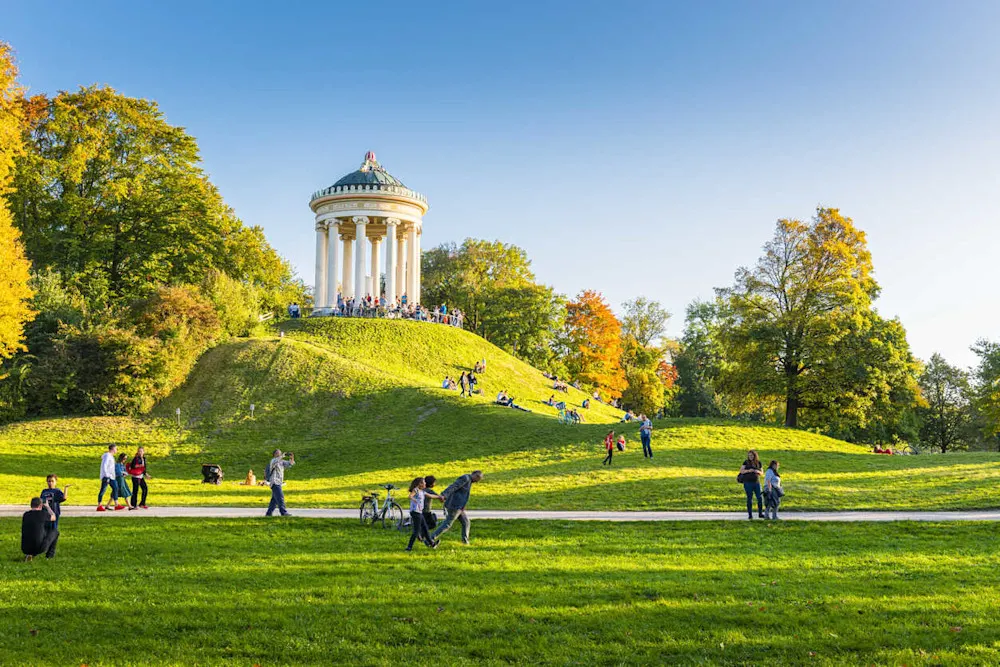 The English Garden offers space to hike, bike, and surf.