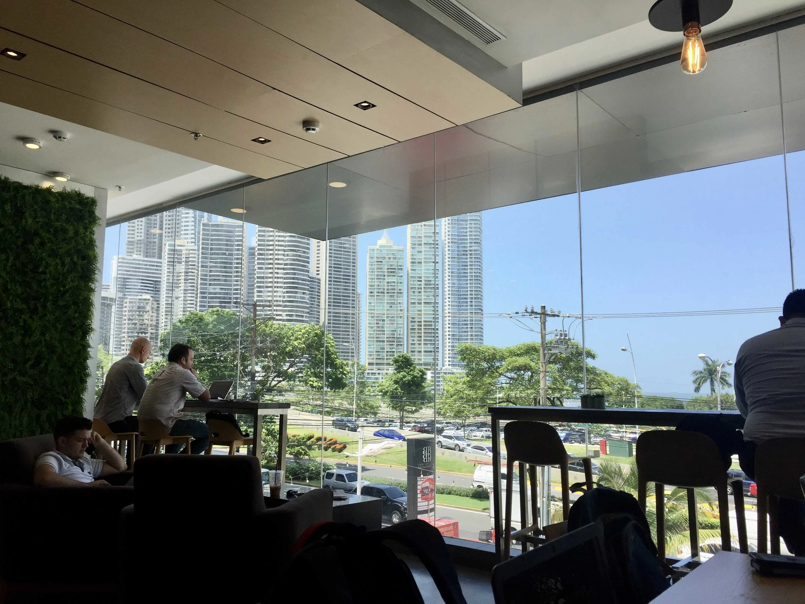 A perfect spot for remote work and people-watching at The Coffee Bean & Tea Leaf, Avenida Balboa.