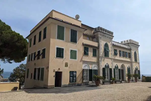 Canevaro Castle is the perfect spot to stay when visiting Zoagli, overlooking the beach and Mediterranean Sea.