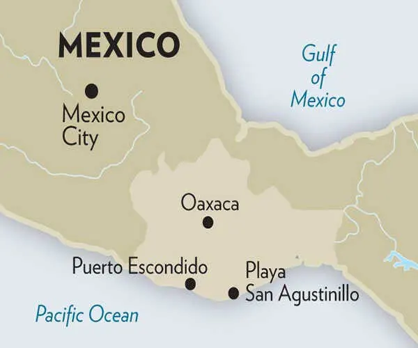 oaxaca riviera map