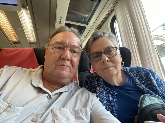 Jim and Rita found traveling Europe by train to be relaxing and affordable.