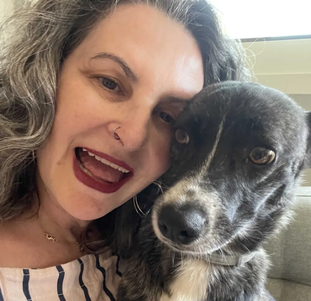 Life’s better with a dog: Kimberly Anne and Estrela in Porto.